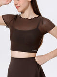 AIRMESH Two-in-One Padded Mesh Crop Top